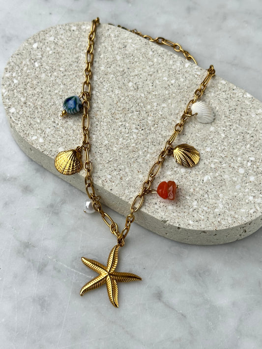Starfish charm necklace